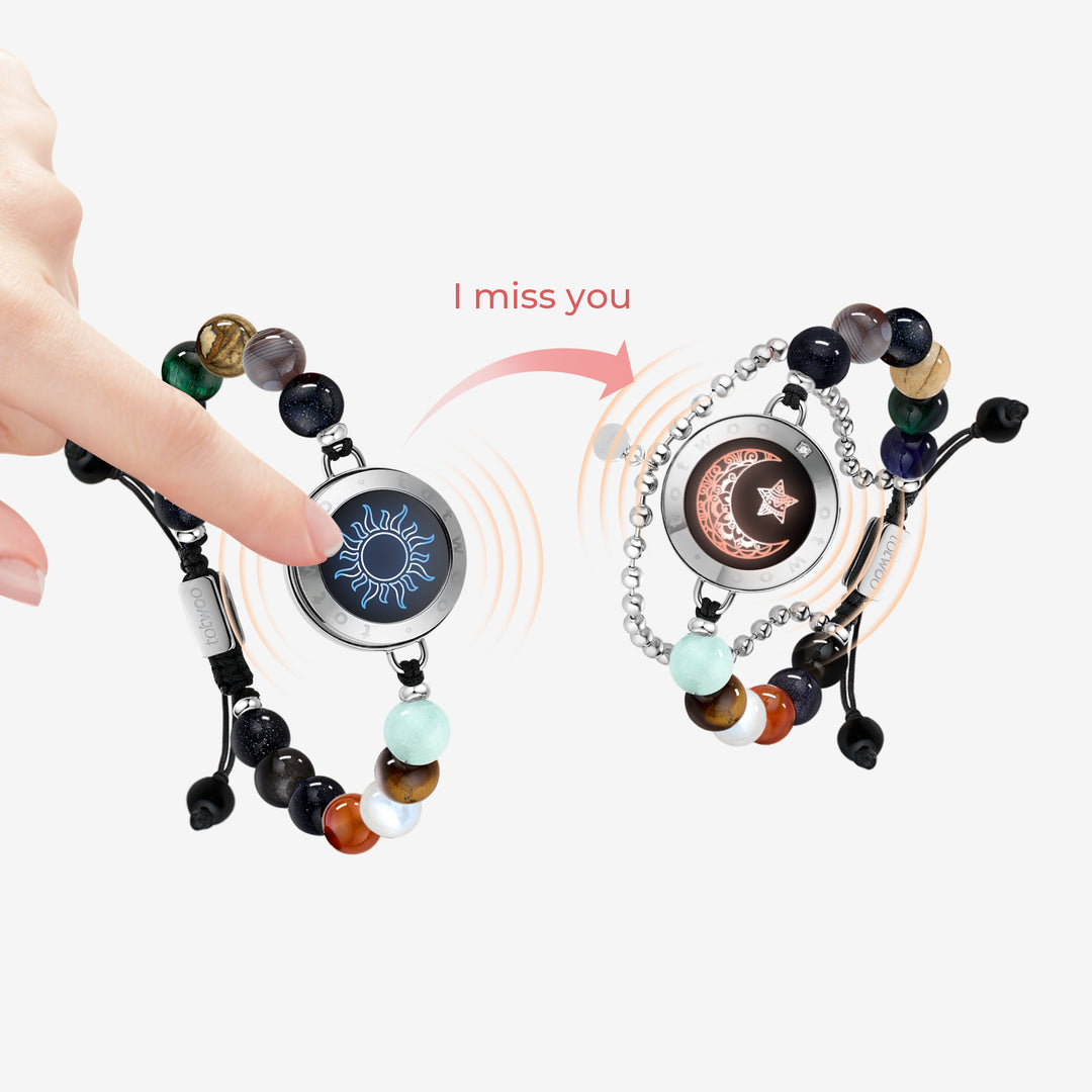 Sonne&Moon Touch-Armbänder mit Schutzperlen des Sonnensystems