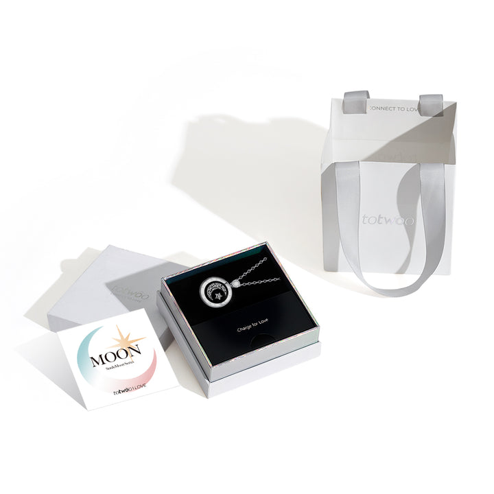 Moon Touch -Halsketten mit natürlichem Achat