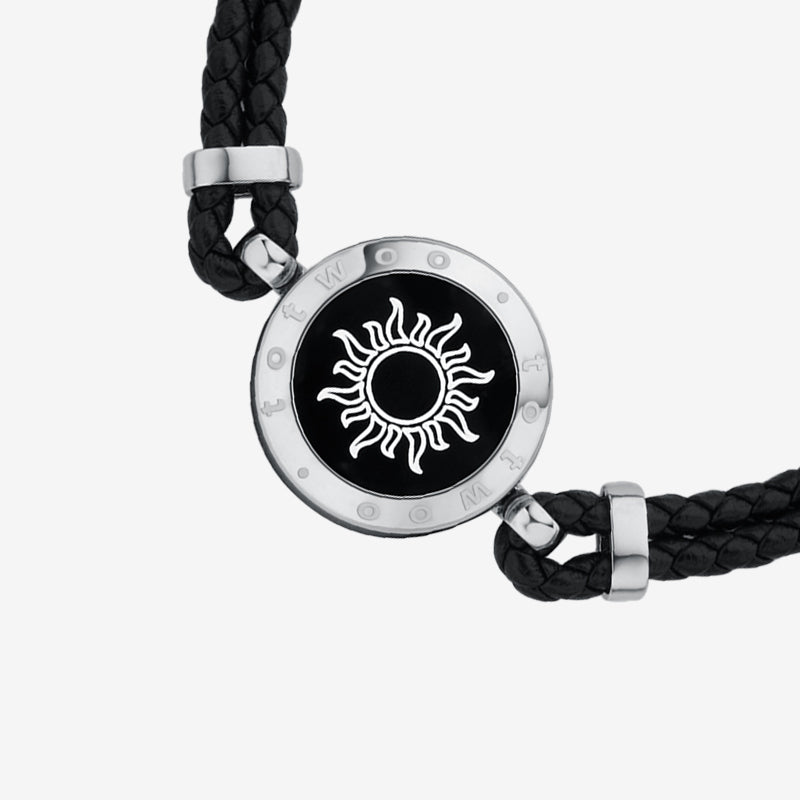 Sonne & Moon Touch-Armbänder (Schlangenkette + geflochtene Kordel)