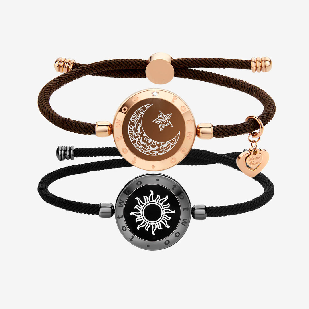 Sol & Pulseiras Moon Touch com Corda Milan (Preto+Marrom)