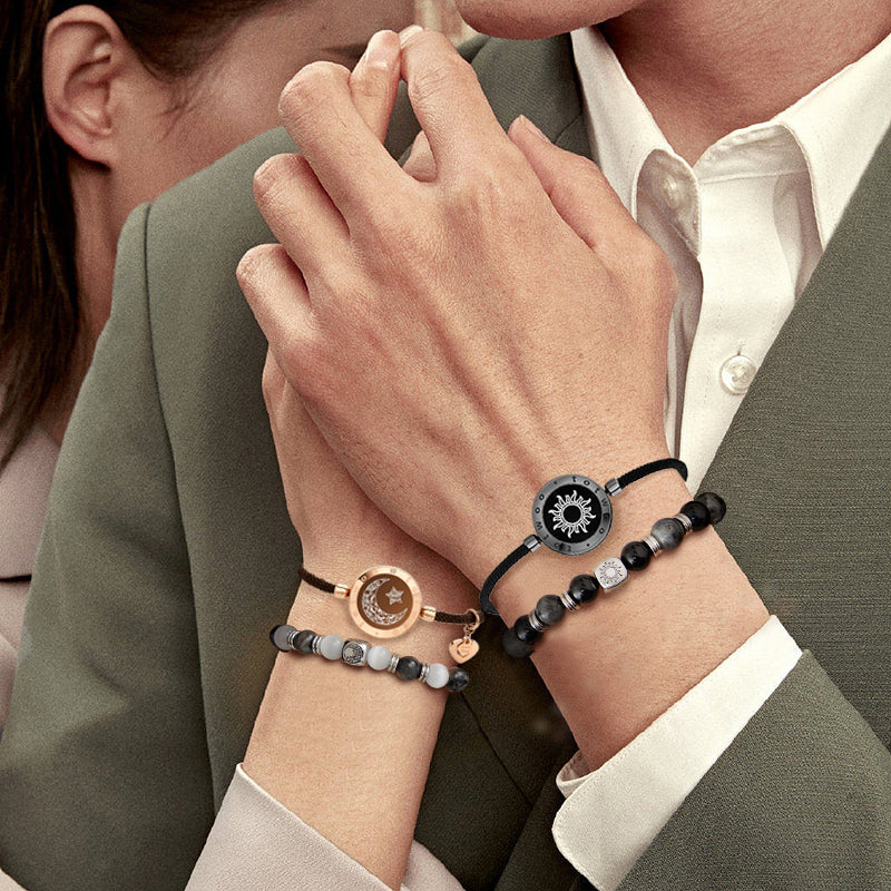 Sol & Corda Milano Moon Touch & Conjunto de pulseiras empilháveis com miçangas