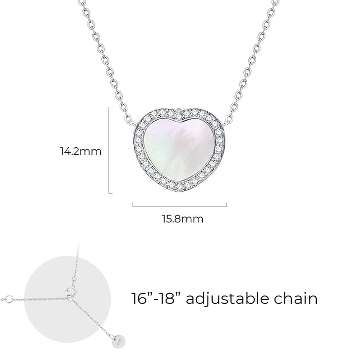 Totwoo Memory NFC Halskette (18 Karat Weißgold plattiertes Silber & Perlmutt)