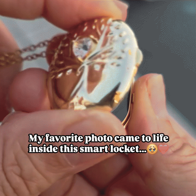 Ein Foto wird im Smart Locket zu einer sanft bewegten Erinnerung