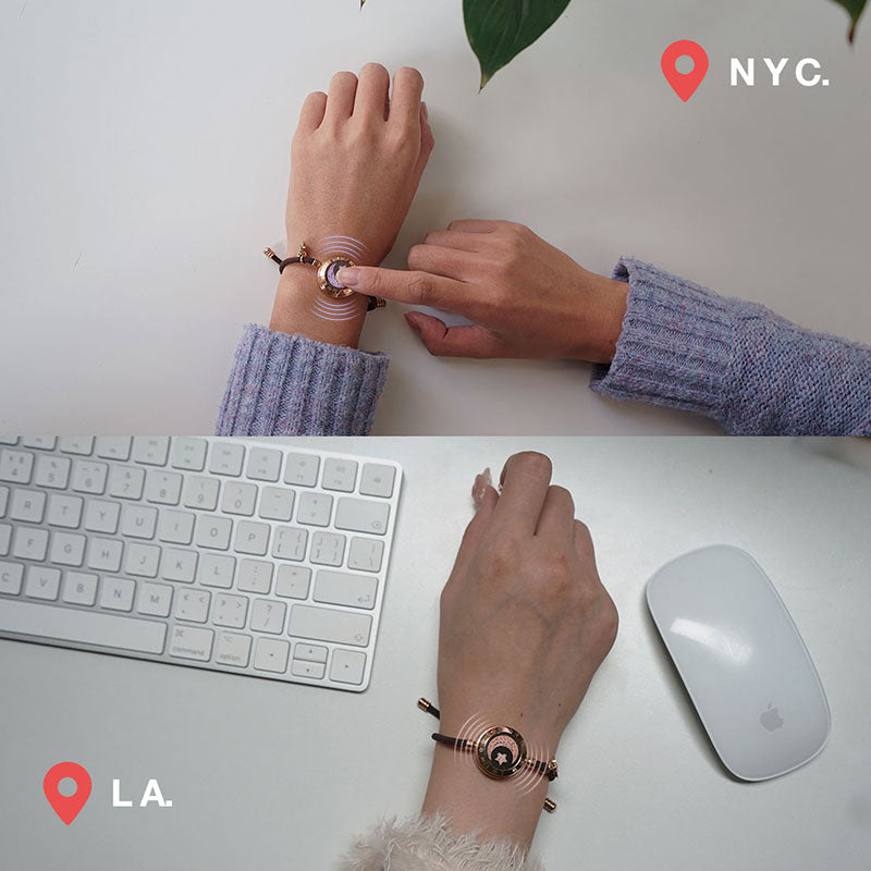 long distance touch bracelets/bonding bracelets/ long distance bracelets/friendship touch bracelets/Moon touch Bracelet with Milan Rope Single long distance touch bracelets/bonding bracelets/ long distance bracelets/friendship touch bracelets/Moon touch Bracelet with Milan Rope Single