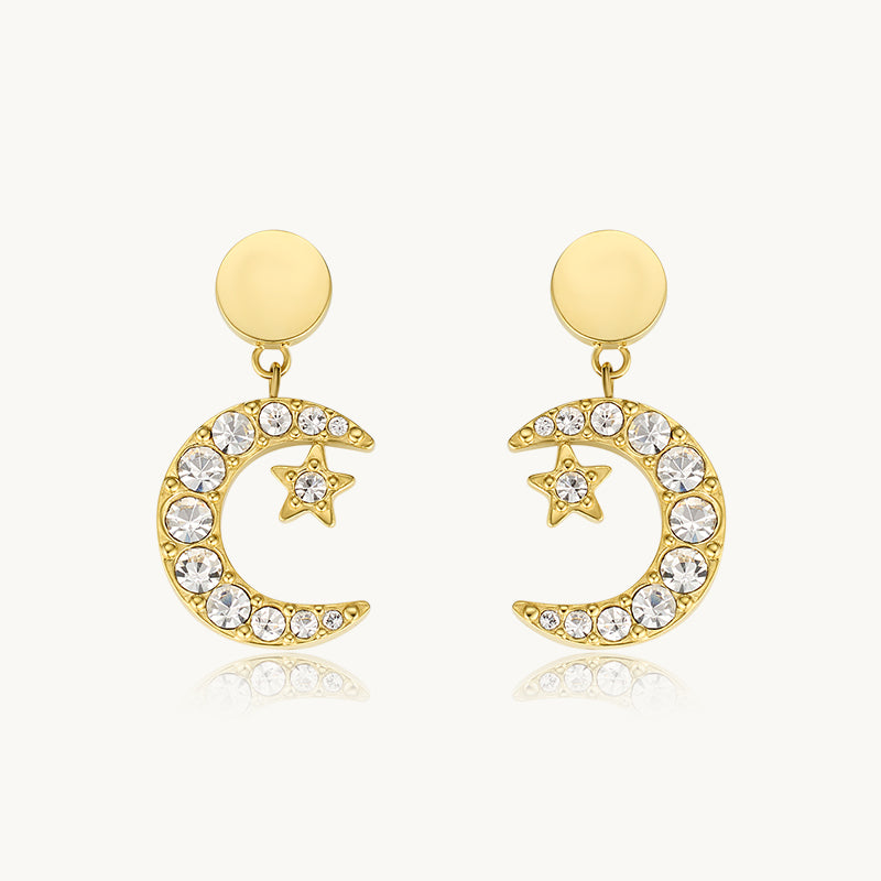 X Moon&Star Earring