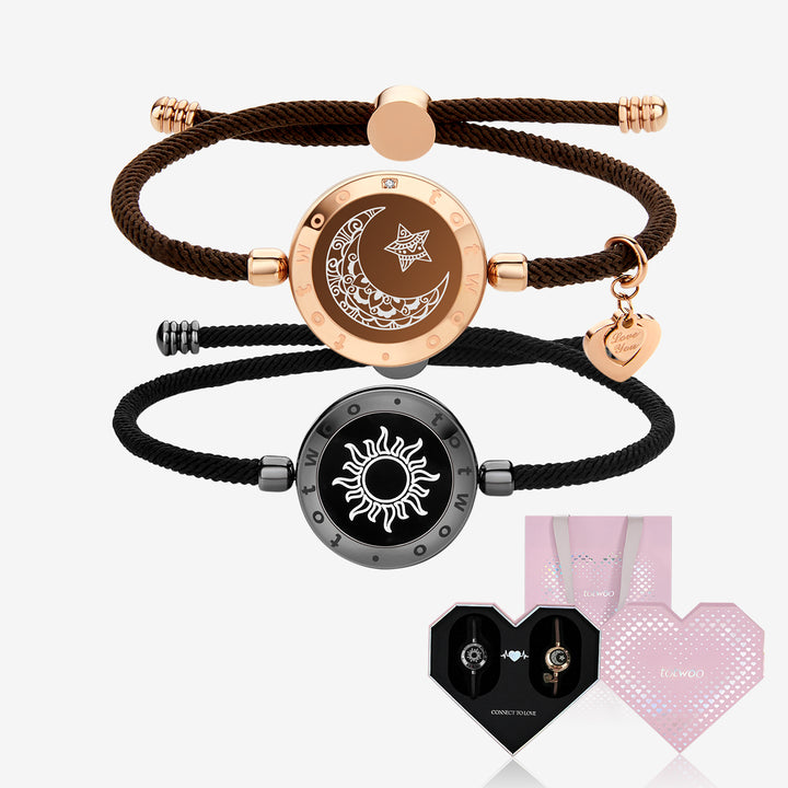 [10th Anniversary Packaging] Sun&Moon Touch Bracelets with Milan Rope (Black+Brown)