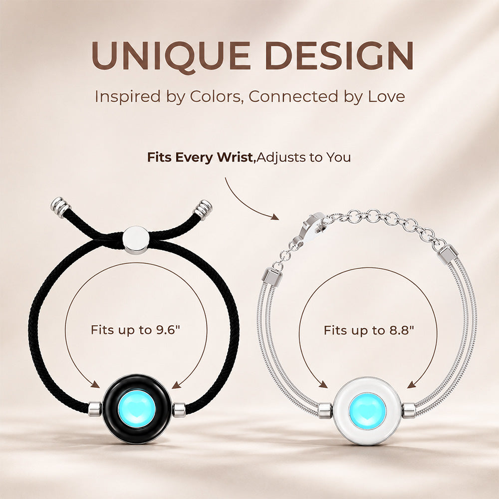 Bracelets tactiles Candy Wave (bleu profond + bleu clair)
