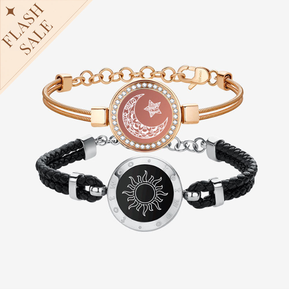 Sun & Moon Touch Bracelets (Snake Chain + Braided Cord)