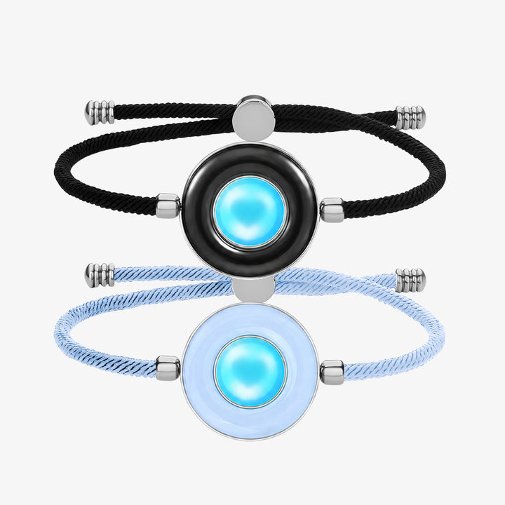 Candy Duo Touch Bracelets with Milan Rope (Black+Blue)