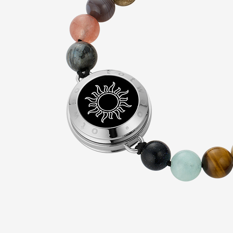 Bracelets du soleil et de la lune avec des perles de tuteur du système solaire