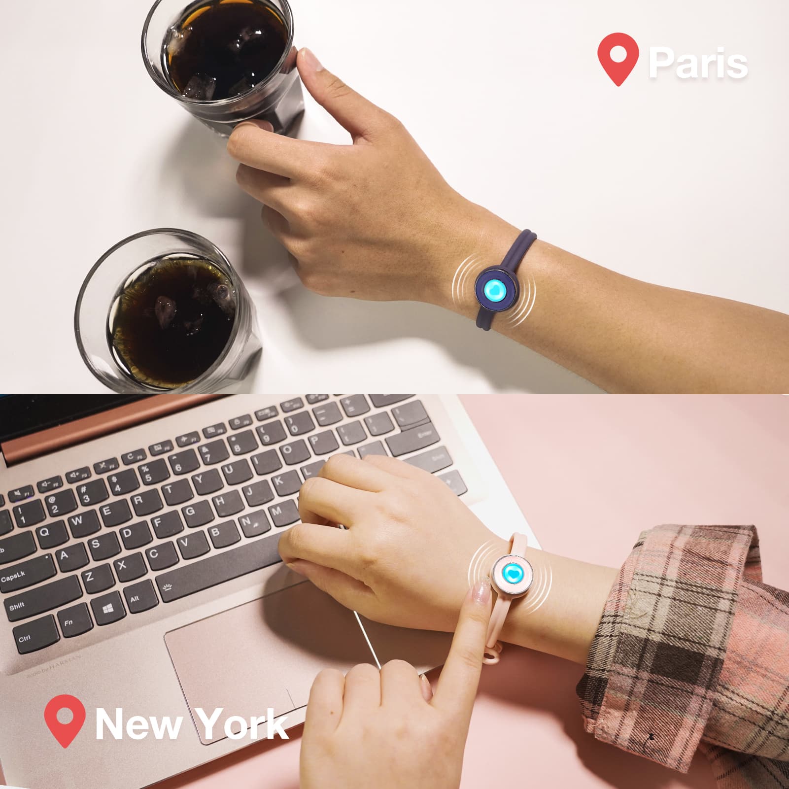 Braccialetti touch Candy Original (Deep Blue+Pink)