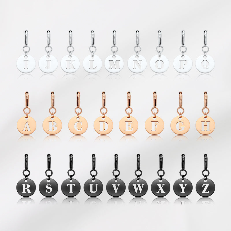 totwoo Letter Charm (Silver/Rose Gold/Black)