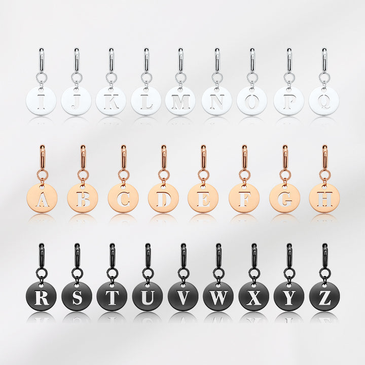 totwoo Letter Charm (plata/oro rosa/negro)