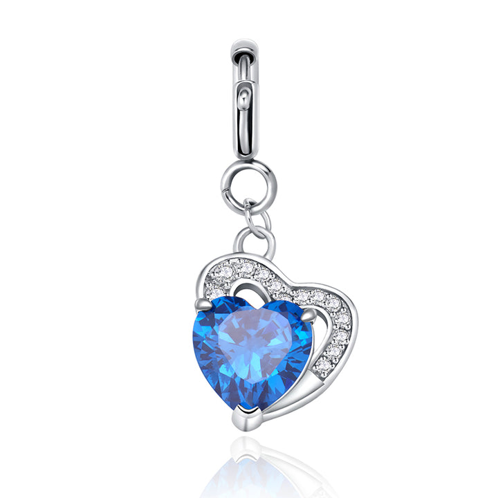 totwoo Birthstone Heart Charms (plata/oro rosa)