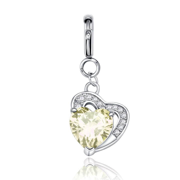 totwoo Birthstone Heart Charms (plata/oro rosa)
