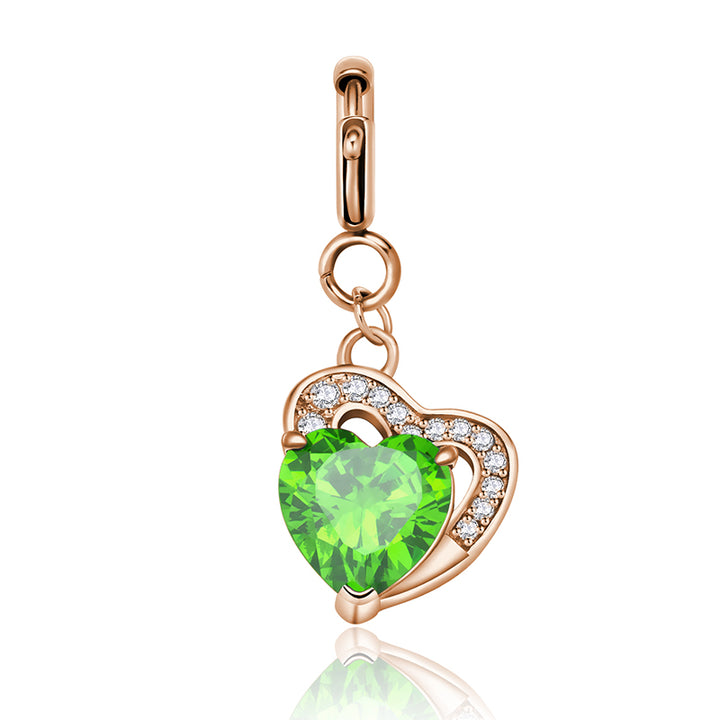 totwoo Birthstone Heart Charms (plata/oro rosa)