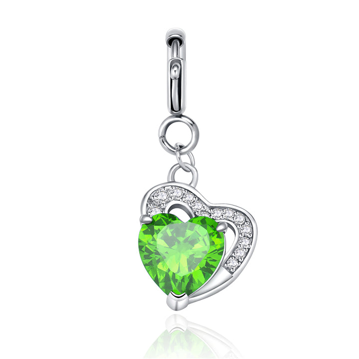totwoo Birthstone Heart Charms (plata/oro rosa)
