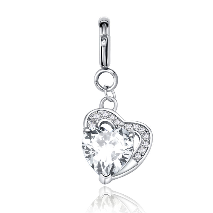 totwoo Birthstone Heart Charms (plata/oro rosa)