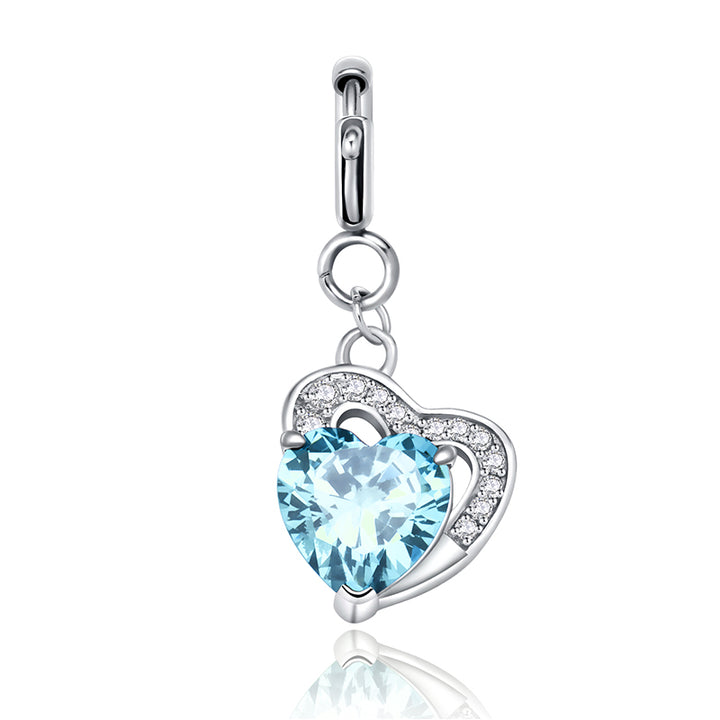 totwoo Birthstone Heart Charms (plata/oro rosa)