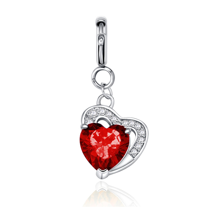 totwoo Birthstone Heart Charms (plata/oro rosa)