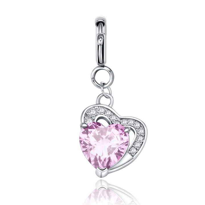 totwoo Birthstone Heart Charms (plata/oro rosa)
