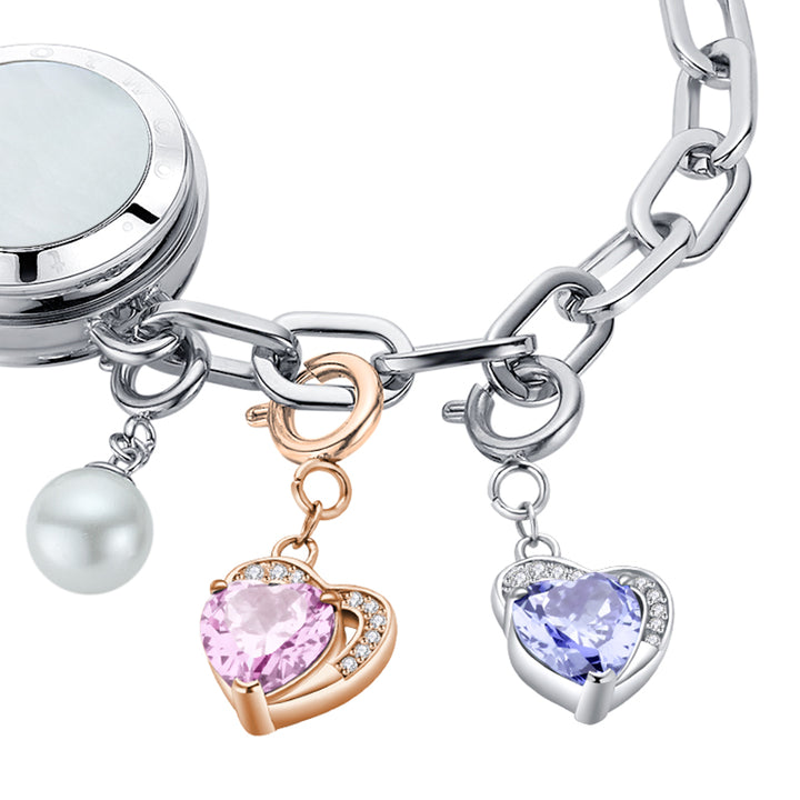 totwoo Birthstone Heart Charms (plata/oro rosa)