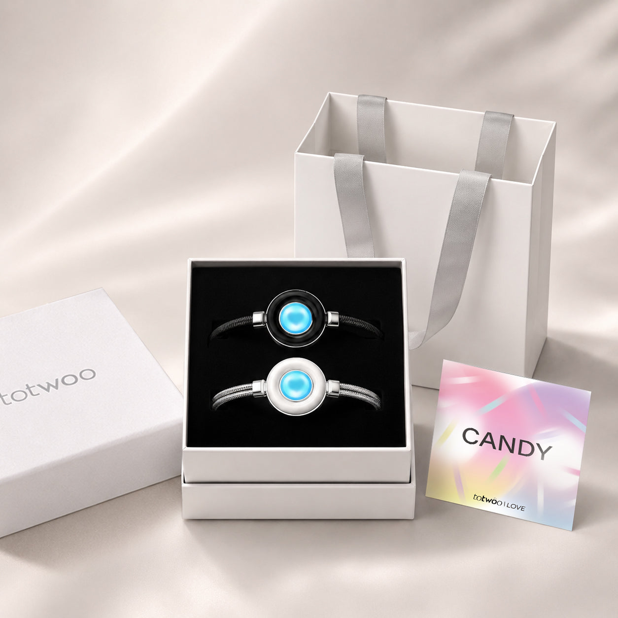 Bracelets tactiles Candy Wave (bleu profond + bleu clair)