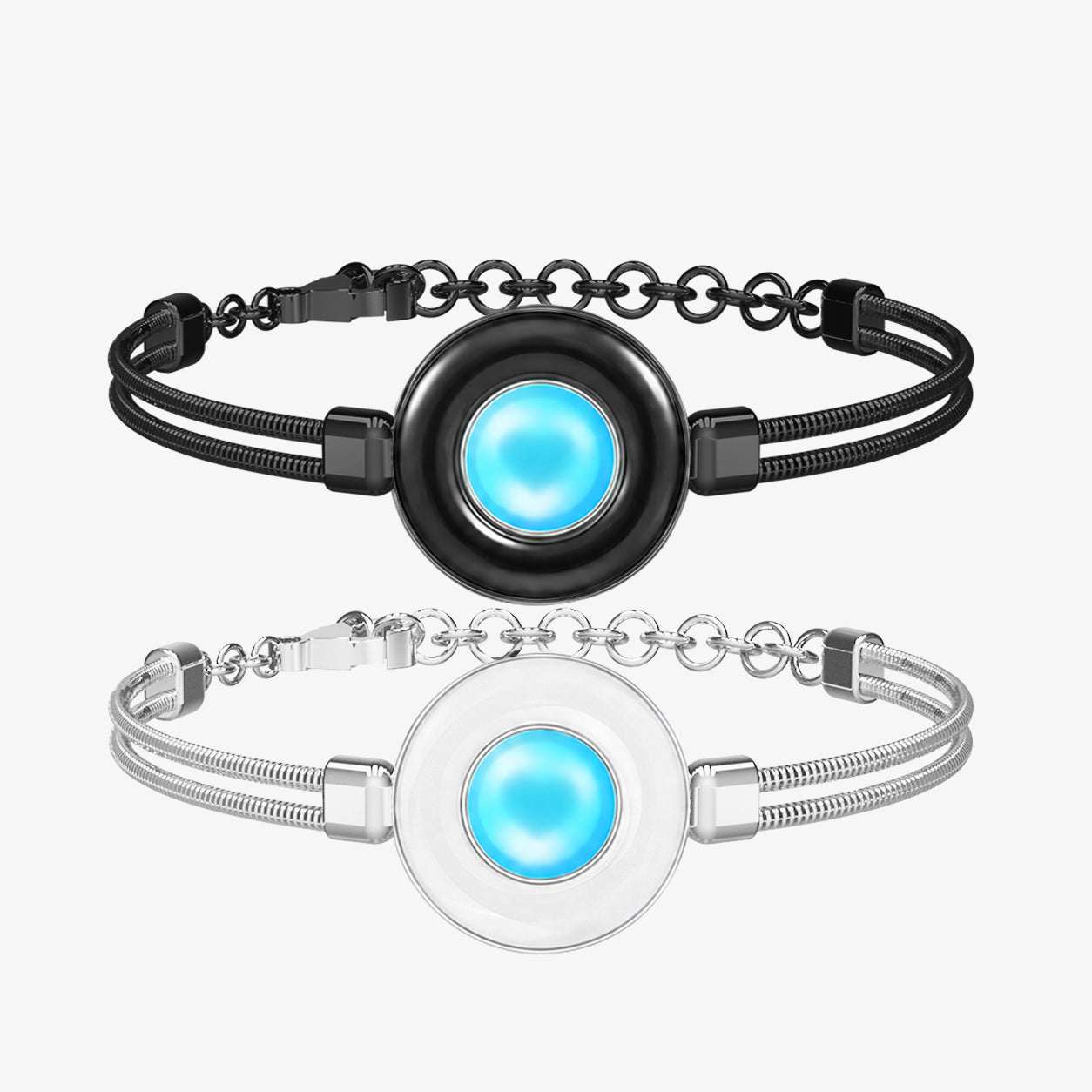 Bracelets tactiles Candy Wave (bleu profond + bleu clair)