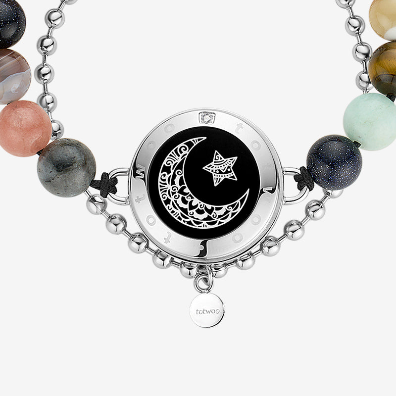 Bracelets du soleil et de la lune avec des perles de tuteur du système solaire