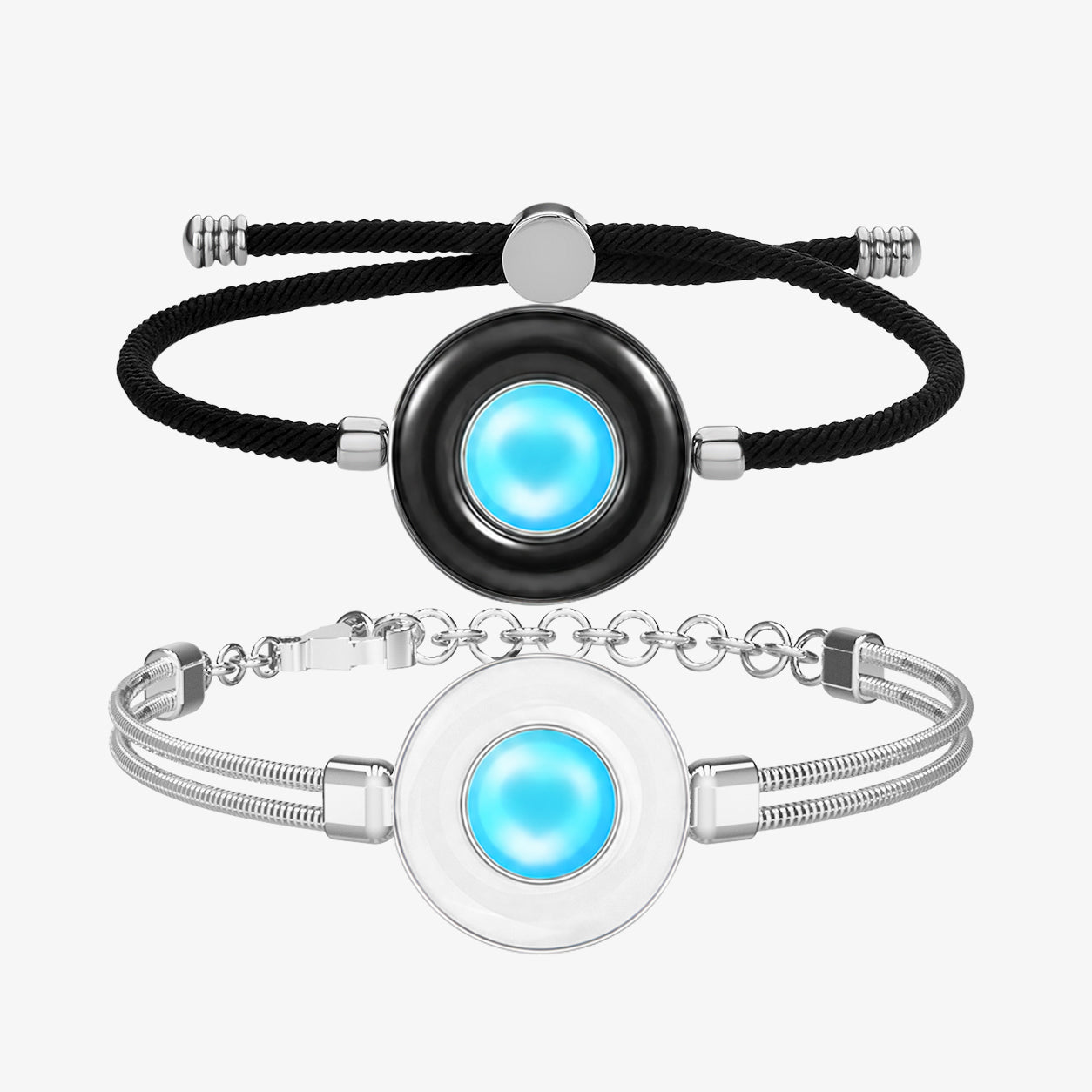 Bracelets tactiles Candy Wave (bleu profond + bleu clair)