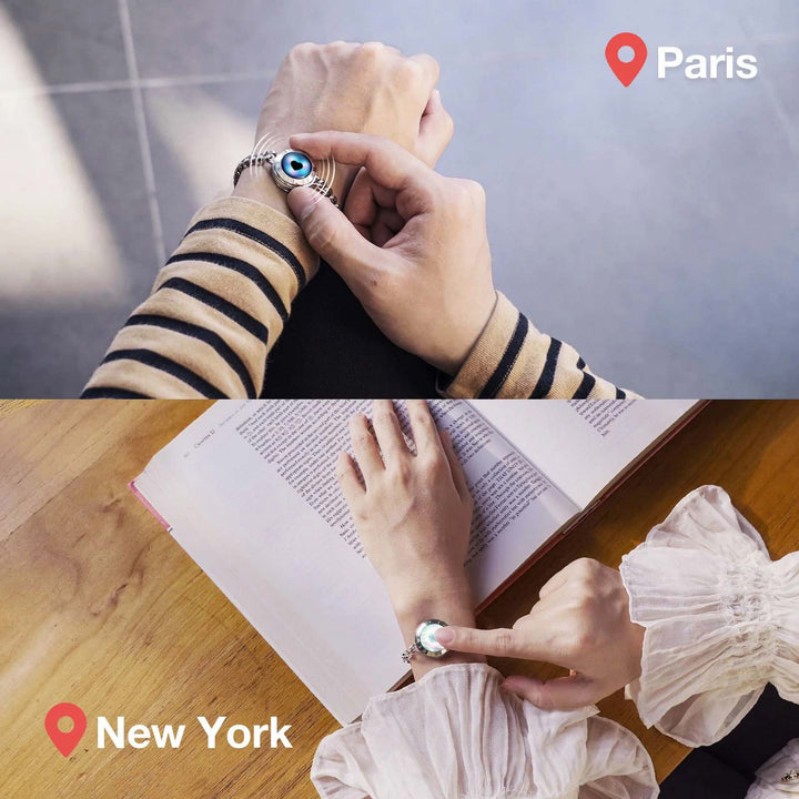 Soulmate 2.0 Touch-Armbänder – silberne kubanische & Büroklammerketten