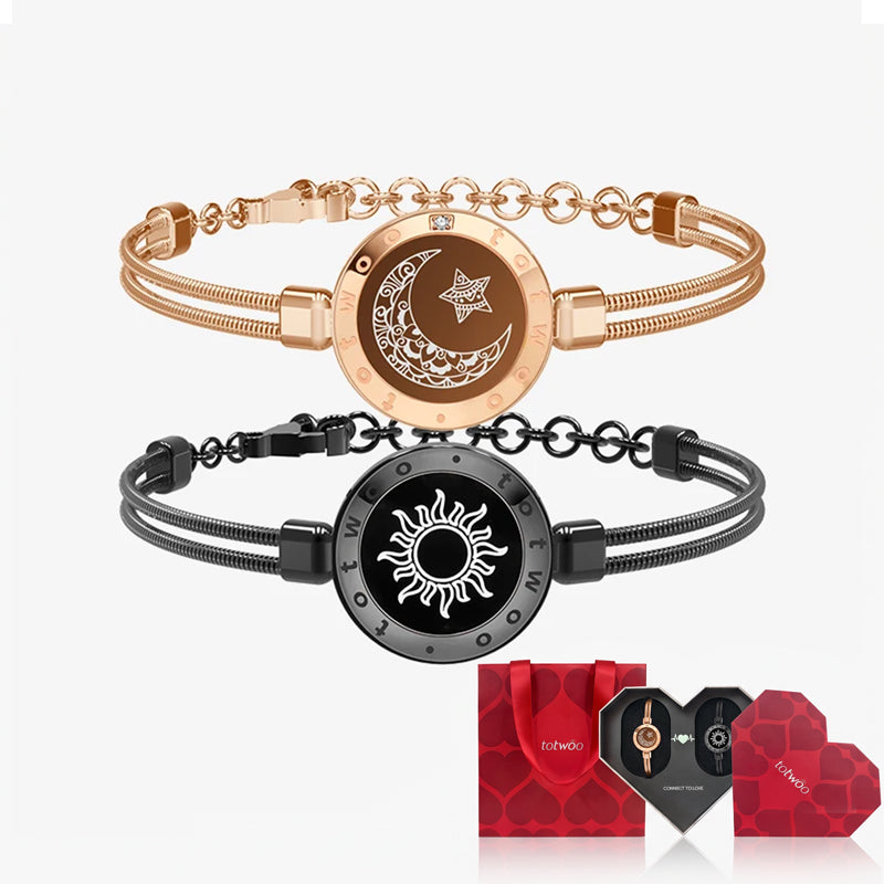 Pulseiras Sun & Moon Touch com corrente de cobra