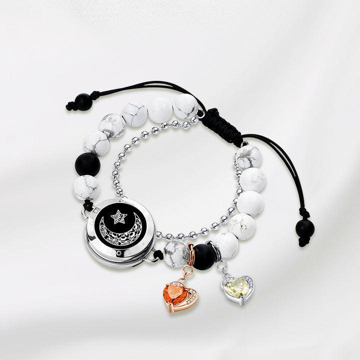 totwoo Birthstone Heart Charms (plata/oro rosa)
