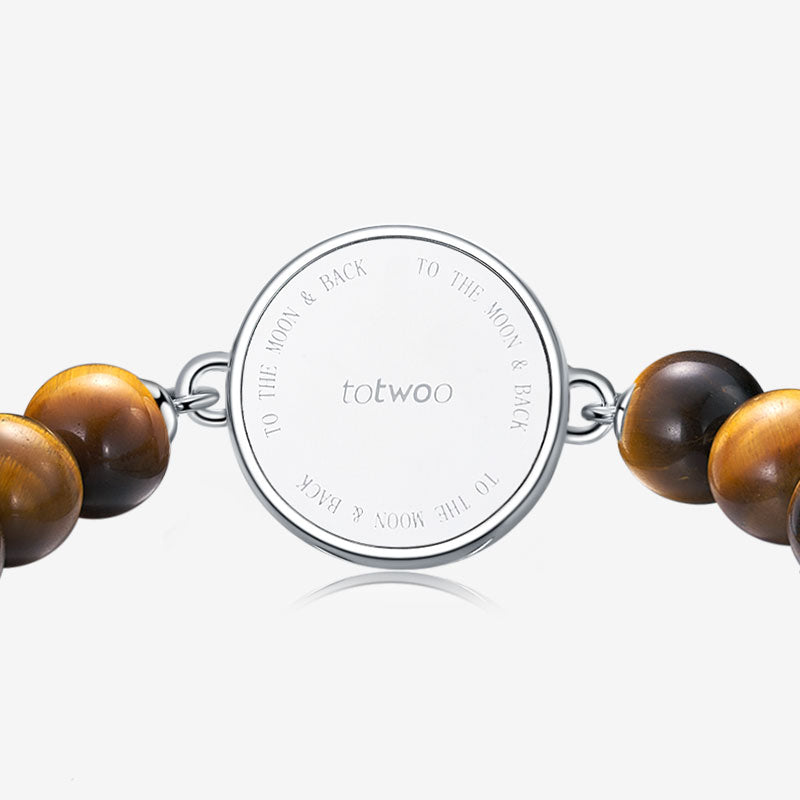 Lunar Glow Touch Bracelets with Tiger's Eye Beads