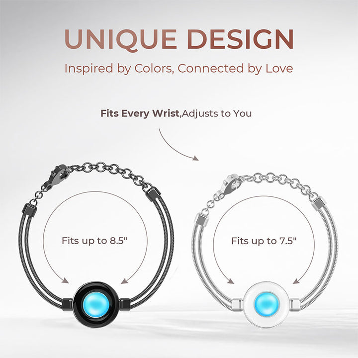 Bracelets tactiles Candy Wave (bleu profond + bleu clair)