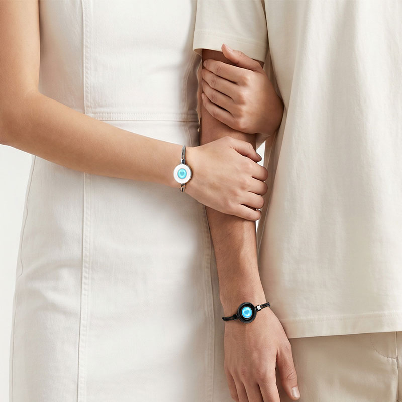 Bracelets tactiles Candy Wave (bleu profond + bleu clair)