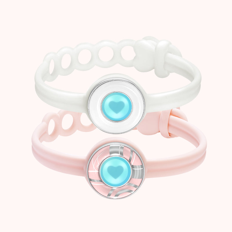 Candy Original & Wave Touch Bracelets (White+Pink)
