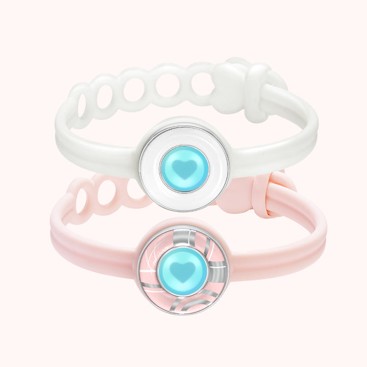 Candy Original & Wave Touch Bracelets (White+Pink)