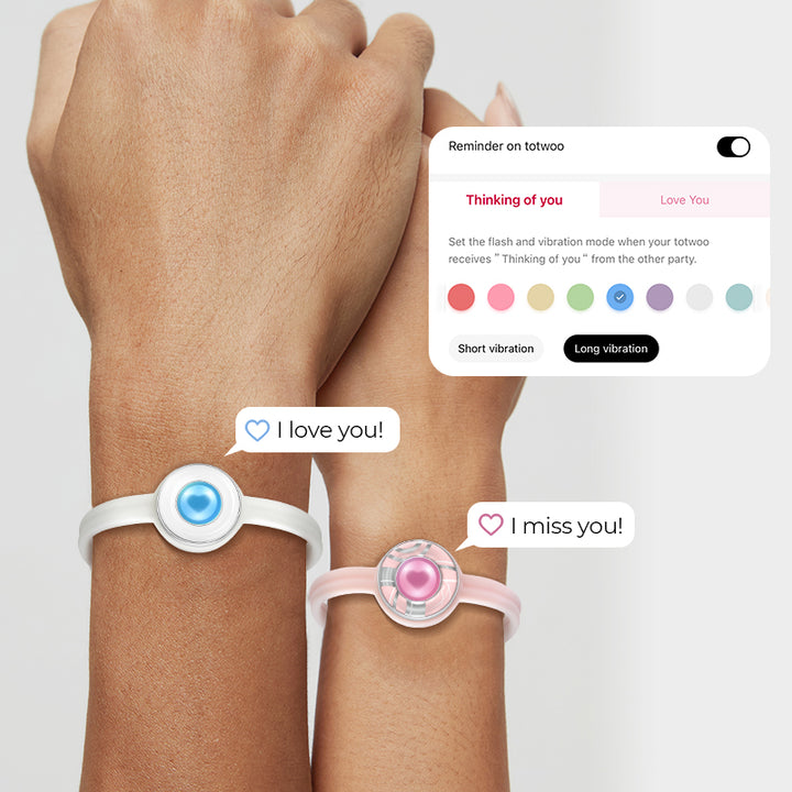 Candy Original & Wave Touch Bracelets (White+Pink)