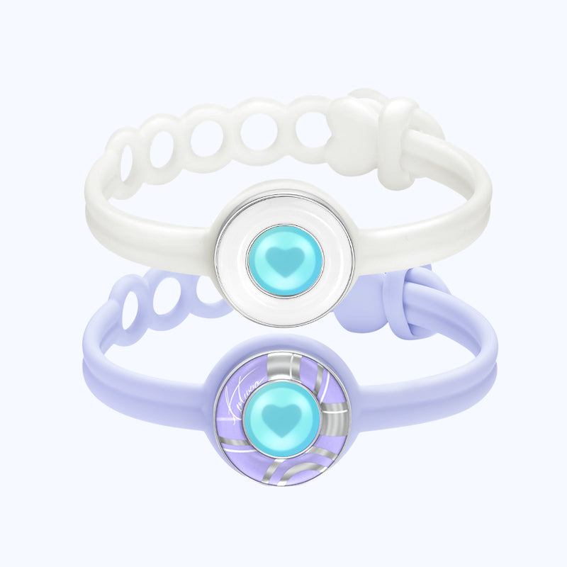 Candy Original & Wave Touch Bracelets (White+Purple)