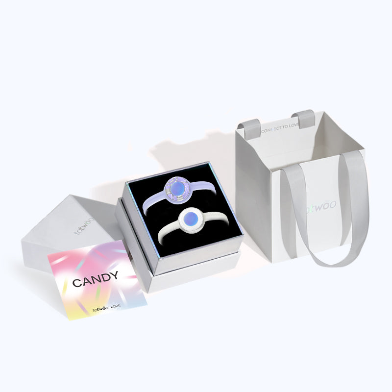 Candy Original & Wave Touch Bracelets (White+Purple)