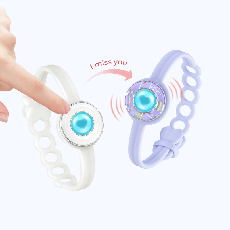 Candy Original & Wave Touch Bracelets (White+Purple)