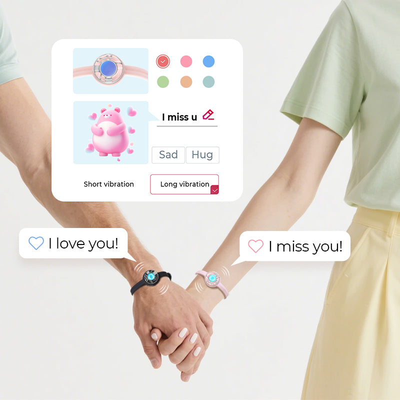 キャンディーウェーブタッチブレスレット（ブラック+ピンク）