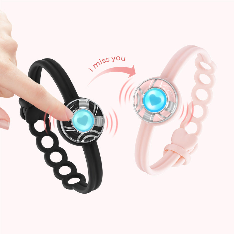 キャンディーウェーブタッチブレスレット（ブラック+ピンク）