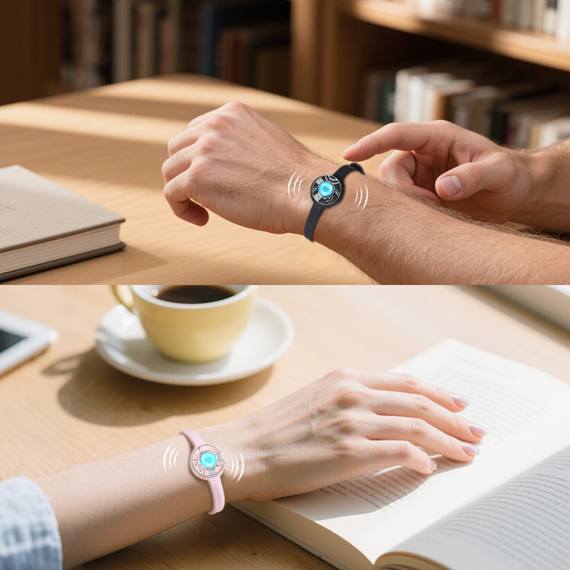 キャンディーウェーブタッチブレスレット（ブラック+ピンク）