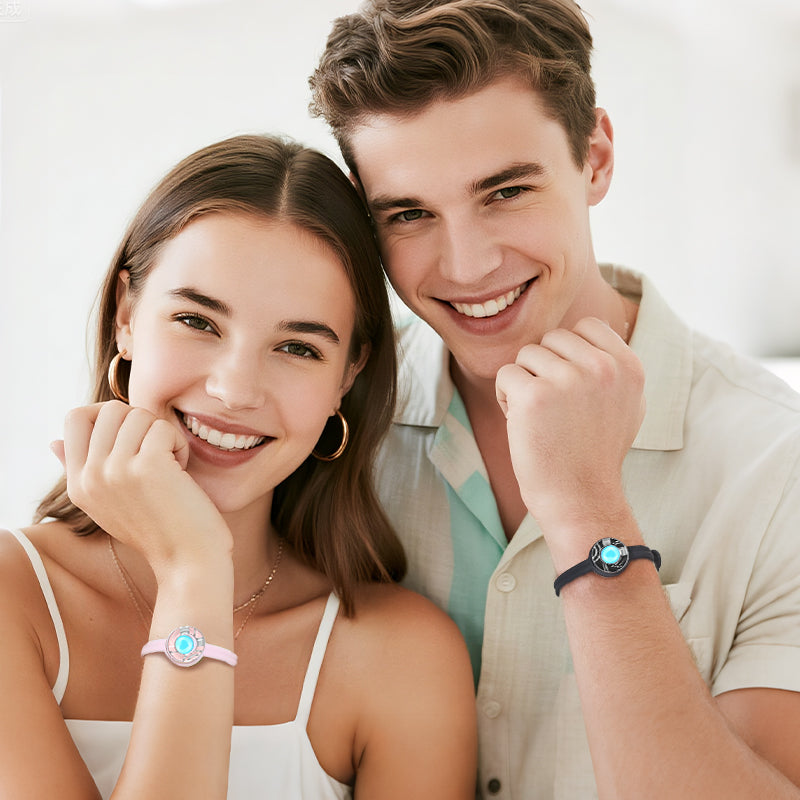 キャンディーウェーブタッチブレスレット（ブラック+ピンク）