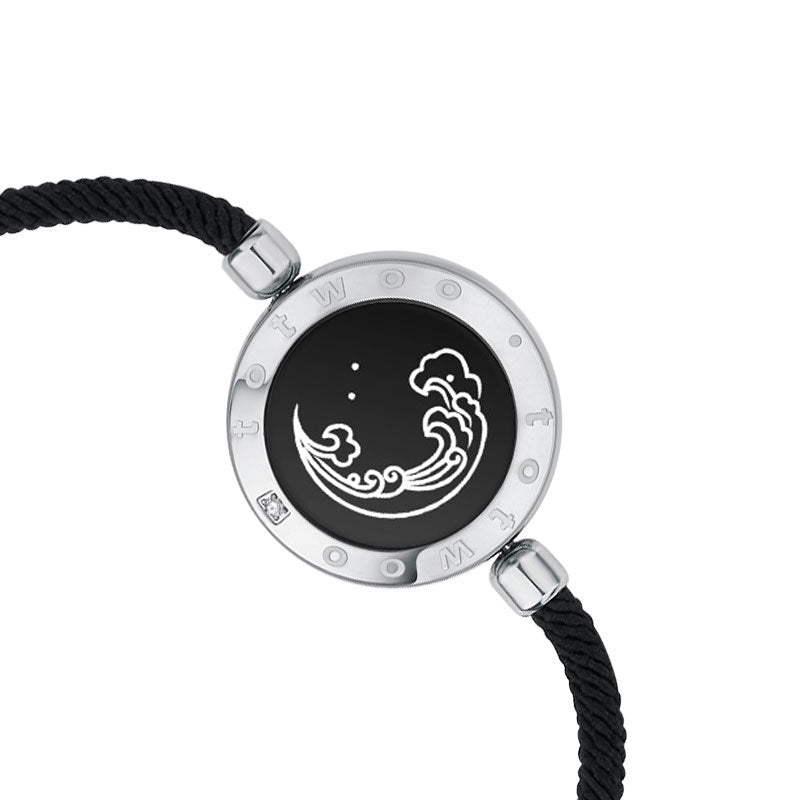 Mountain & Pulseras Sea Touch con Cuerda Milán (Negro+Negro)