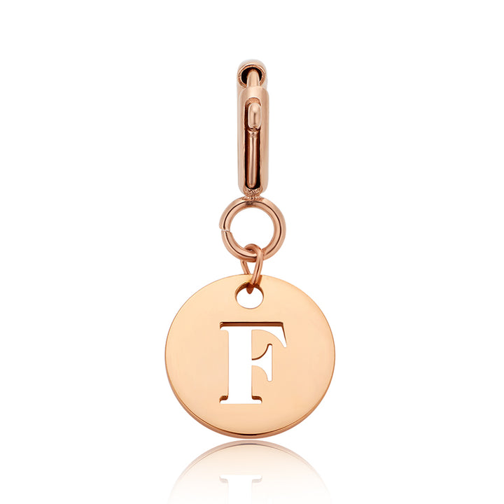 totwoo Letter Charm (plata/oro rosa/negro)