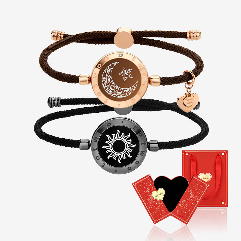 Totwoo Sun & Moon Bracelets – Black+Brown Gift Set – totwoo