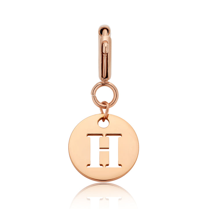 totwoo Letter Charm (plata/oro rosa/negro)